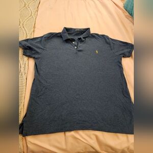 navy blue polo ralph lauren polo‎ shirt with Flesh pony